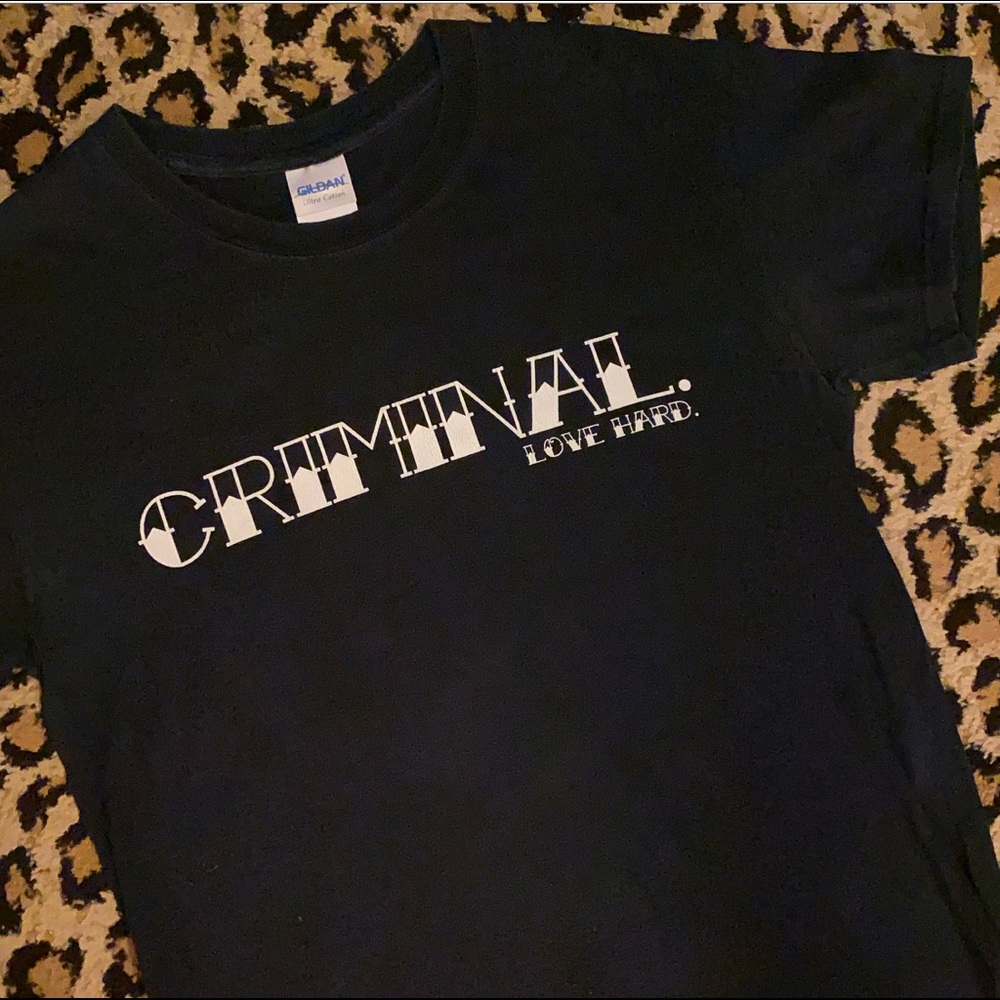 LOVE HARD brand “Criminal” tattoo t-shirt.